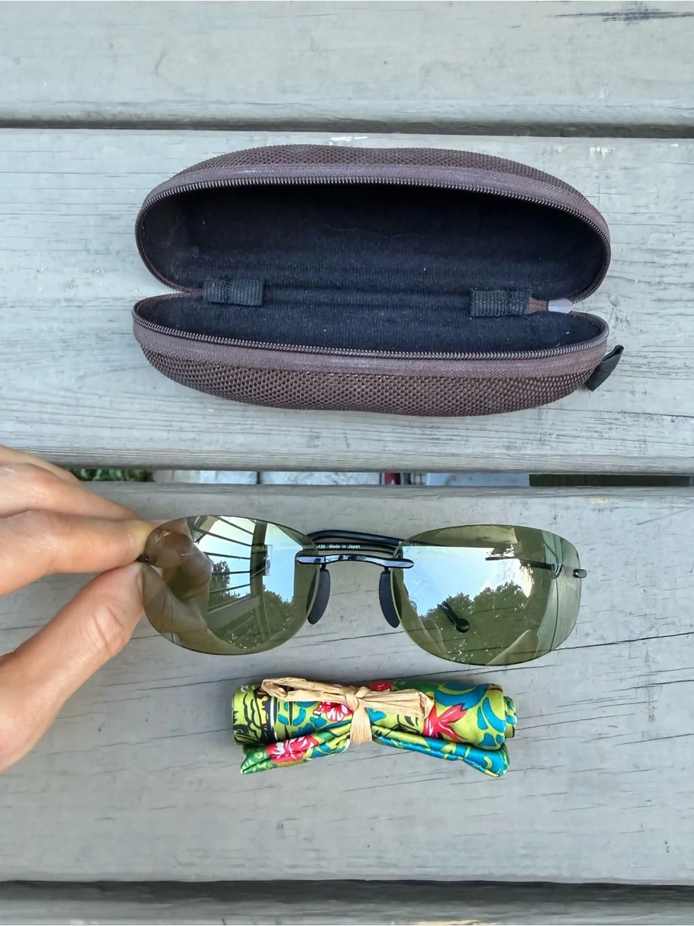 Maui Jim Honolua Bay MJ-516-02 rimless polarized sunglasses